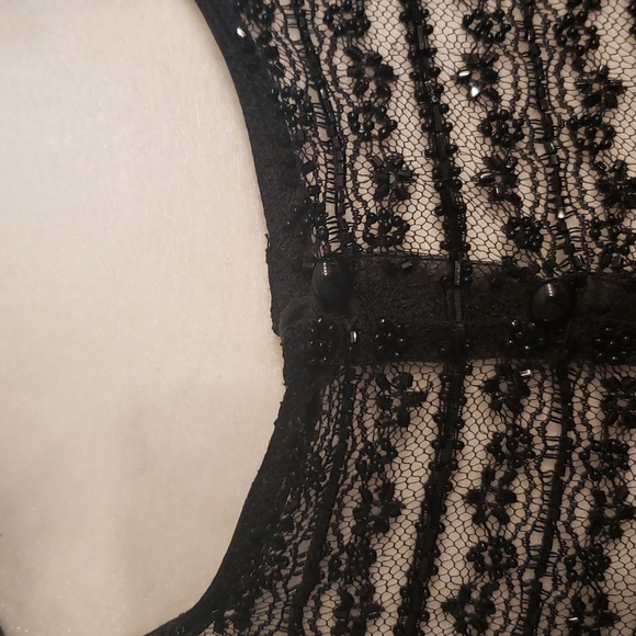 Beautiful Black Beaded Blouse - Picture 4 of 5